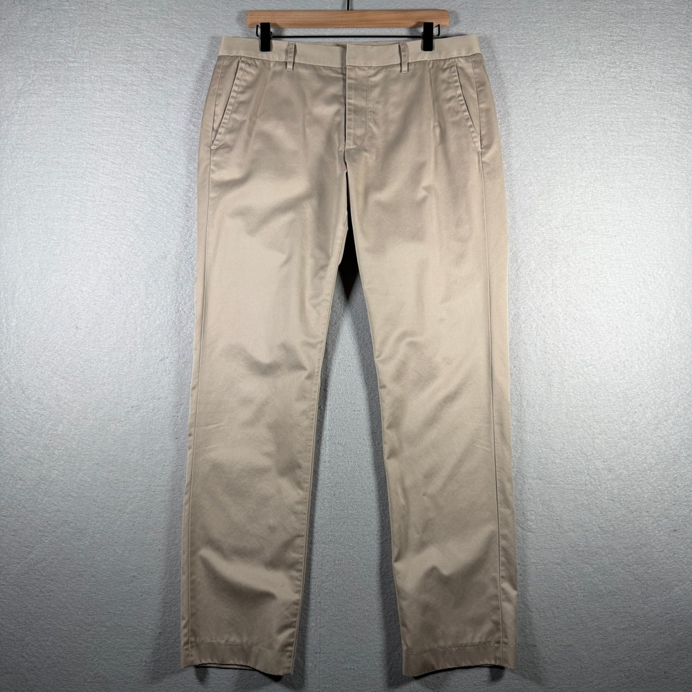 Bonobos Mens Washed Chino Slim Fit Khaki Tan Cotton Pants 34x32‎ 12356-KH003